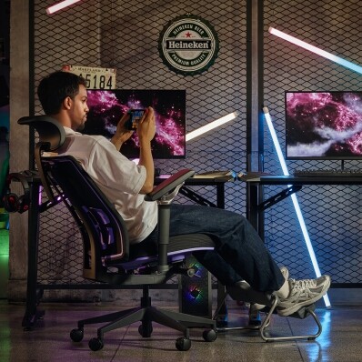 [지스타 비밀특가] [무료시공] 듀오백 게임즈 DX3-C 메쉬 사무용 컴퓨터 책상 게이밍 의자 DX3-HLDA-C