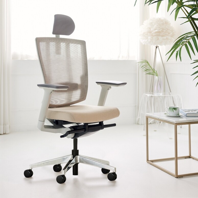 듀오백,듀오백 브라보 BR-200CW 알루미늄베이스 메쉬 컴퓨터 책상 의자