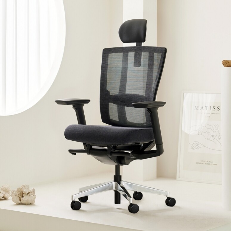 듀오백,듀오백 브라보 BR-200C 알루미늄베이스 메쉬 컴퓨터 책상 의자