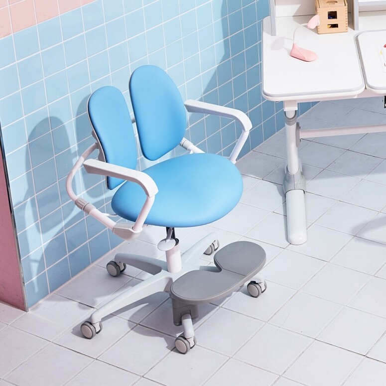 듀오백,[비노출]듀오백 밀키 MI-218 초등학생 어린이 책상 발받침 의자(중심봉&캐스터 옵션 선택 가능, 발받침 제공)